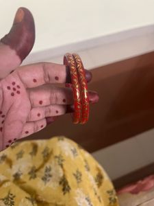 Red &amp; Gold plastic bangles