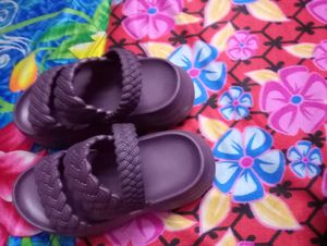 Purple Braided Strap Sandals