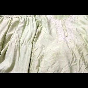Light Green Embroidered Kurta Set