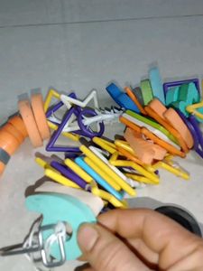 Colorful Bird Toy with Star Shapes