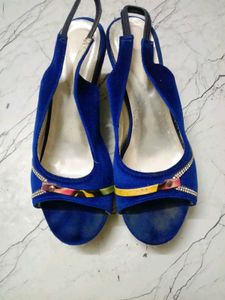 Blue Slingback Heels