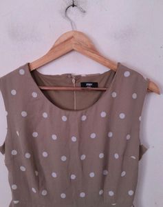 Max Beige Polka Dots Dress 🌸🤍✨