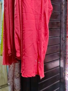 Comfortable Orangish red chudidar