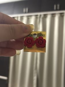 Bangle &amp; Rose Earrings Set