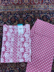 Pink Floral Kurta Set