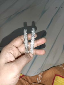 Elegant Silver Tone Bangles