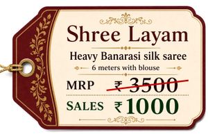 Heavy Banarasi silk saree