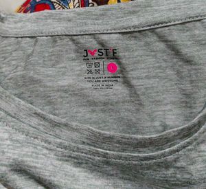 Grey Heather Heart Cut-Out T-Shirt