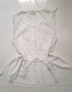 white crop top and sheer over layer