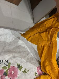 Yellow Kurta with Button Detail