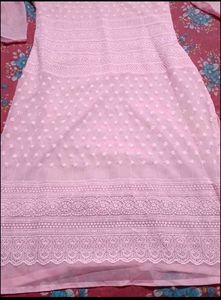Elegant Pink Chikankari Kurta