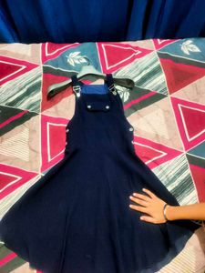 Navy Blue Pinafore Dress