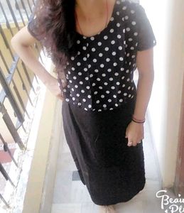Polka Dot Black Dress