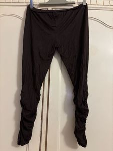 Designer Brown Ruched Leggings