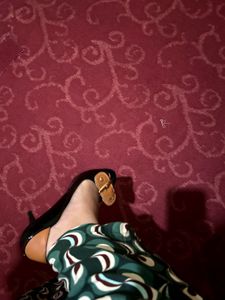 Stylish Black Peep-Toe Heels