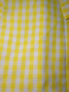 Cute Yellow Gingham Peplum Top