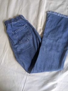 Dark Blue Flared Denim