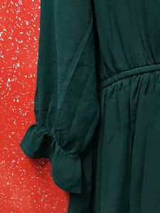 Stylish Dark Green Button-Up Tunic