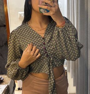 Patterned Crop Top