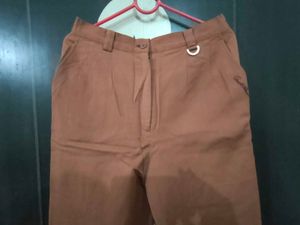 Mauve Highwaist Straight Formal Trouser