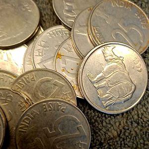 FSS 10p, 25p, 50p And 1R Coins Lotte (80 Pcs)