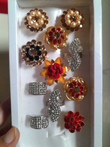 Set of Elegant Cocktail Rings