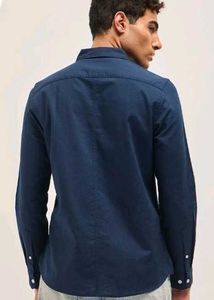 Men's Navy Blue Casual Shirt