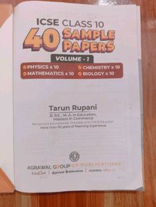 EDUCART icse Class Volume 1 And 2 Sample Paper