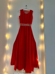 Vibrant Red Maxi Dress