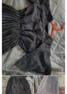 two top, dress, skirt, woolen scarf ,sweater