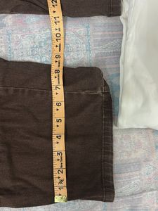 Brown Drawstring Waist Pants