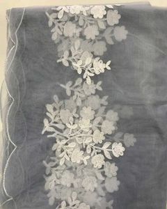 Elegant Grey Embroidered Saree