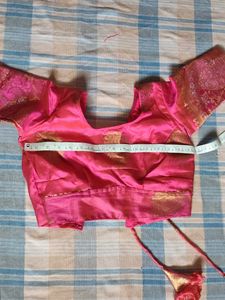 Pink Silk  Blouse And Lehanga