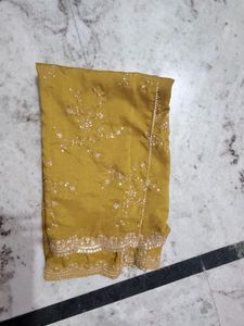 Embellished Mustard Yellow Dupatta