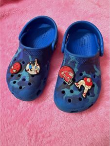Kids Blue Camo Crocs C9