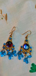 blue earrings