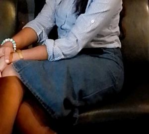 Denim Midi Skirt