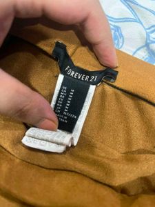 Brown A-Line Mini Skirt