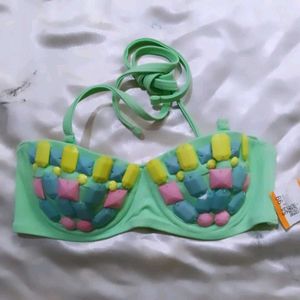 asos swim Bikini Top combo tin pis