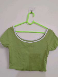 Cute Green Crop Top