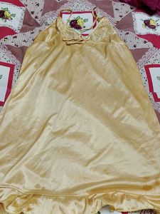 Satin Nightie with Lace Detail