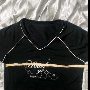 Black V-Neck Drifit activewear Tshirt
