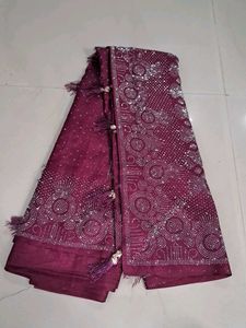 Designer Embellished Silk Saree