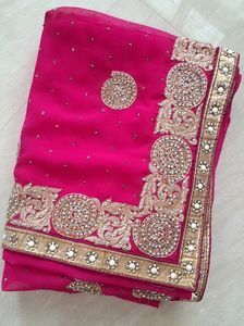 New stunning hot pink saree 🌸