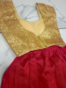 Stunning Red &amp; Gold Lehenga Choli
