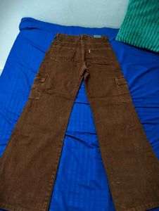 Brown Cargo Pants - Wide Leg