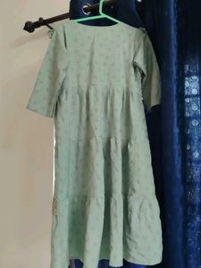 Light Green Smocked Tiered Maxi Dress