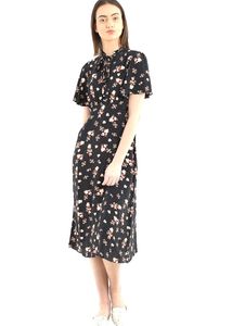 Chic Floral Print Midi Dress
