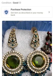 Sparkling Black &amp; White Stone Earrings