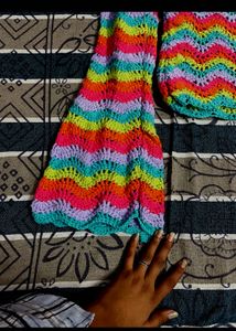 crochet multicoloured crop top